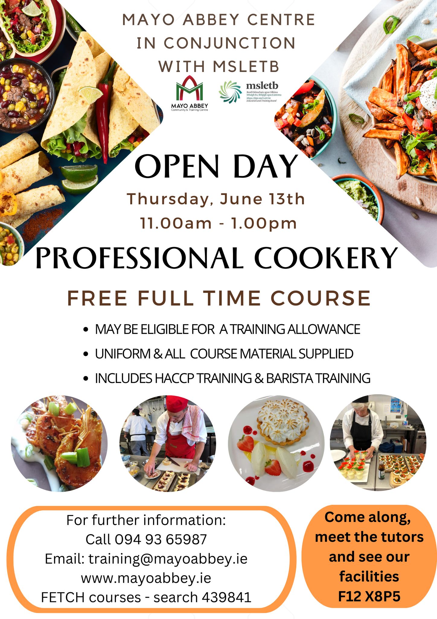 **Professional Cookery Course – Open Day 2024**